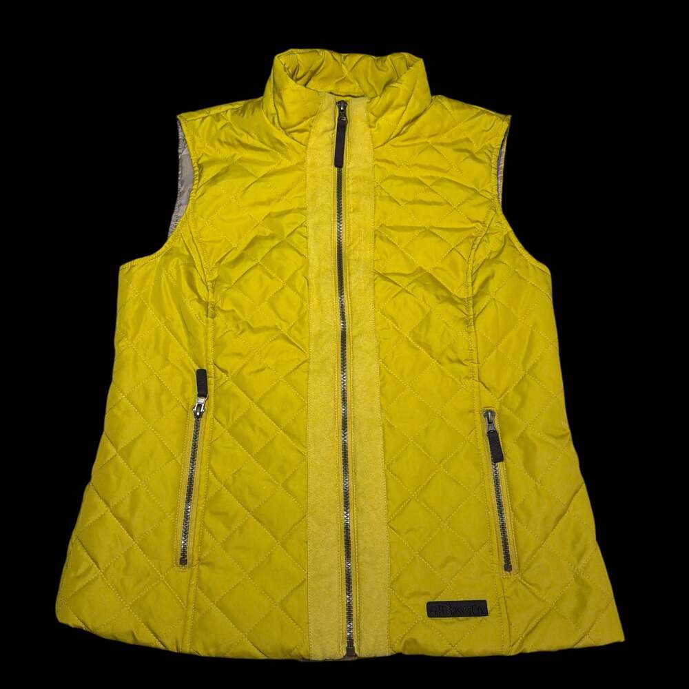 G.H. Bass & Co. Women's Mustard Yellow Diamond Quilted Vest Size M
